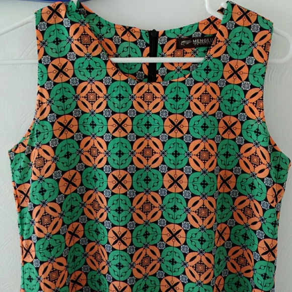 One piece graphic neon pattern mini dress - Picture 2 of 4